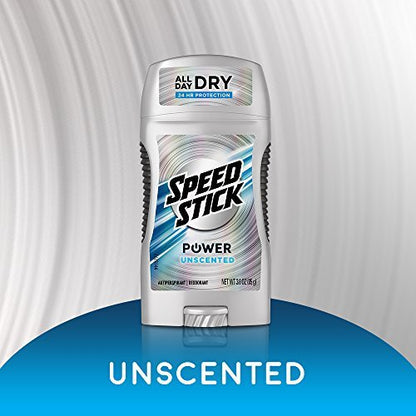 Speed Stick Power Antiperspirant Deodorant for Men, Unscented - 3 Ounce (Pack of 6) Avelisse