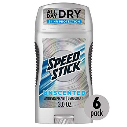 Speed Stick Power Antiperspirant Deodorant for Men, Unscented - 3 Ounce (Pack of 6) Avelisse