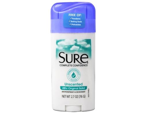 Sure Original Solid Unscented Antiperspirant & Deodorant, 2.7 oz Avelisse