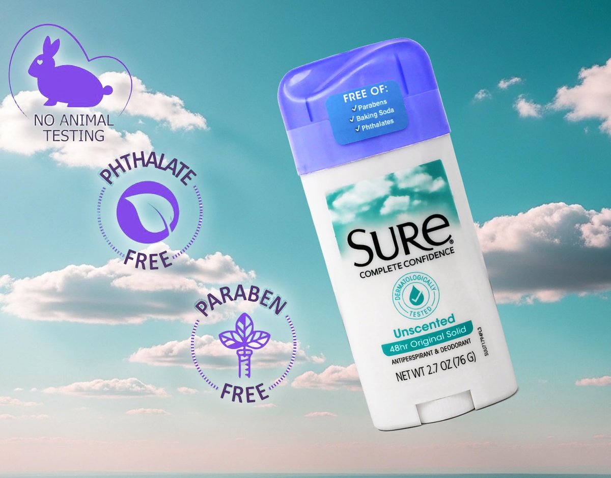 Sure Original Solid Unscented Antiperspirant & Deodorant, 2.7 oz Avelisse