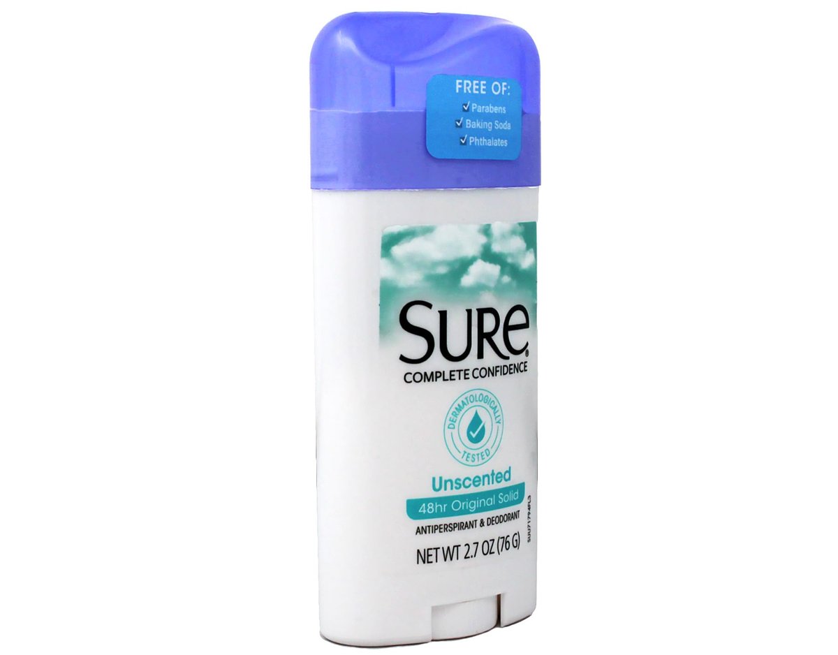 Sure Original Solid Unscented Antiperspirant & Deodorant, 2.7 oz Avelisse