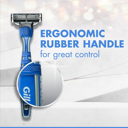 Gillette Mach3 Men's Disposable Razors, 3 Count – Precision Shaving for a Smooth, Clean Look
