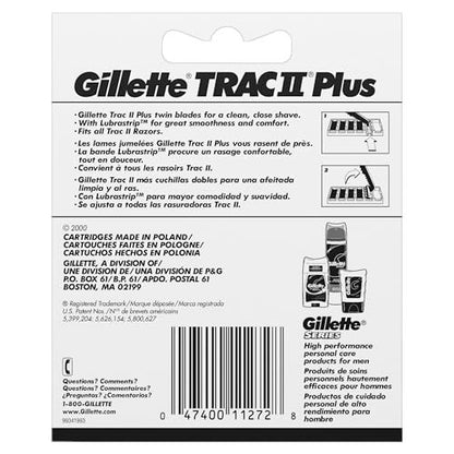Gillette TRAC II Plus Mens Razor Blade Refills, 10 Count – Clean, Close Shave Avelisse