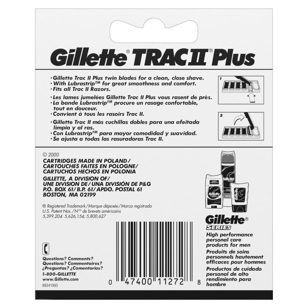 Gillette TRAC II Plus Mens Razor Blade Refills, 10 Count – Clean, Close Shave Avelisse