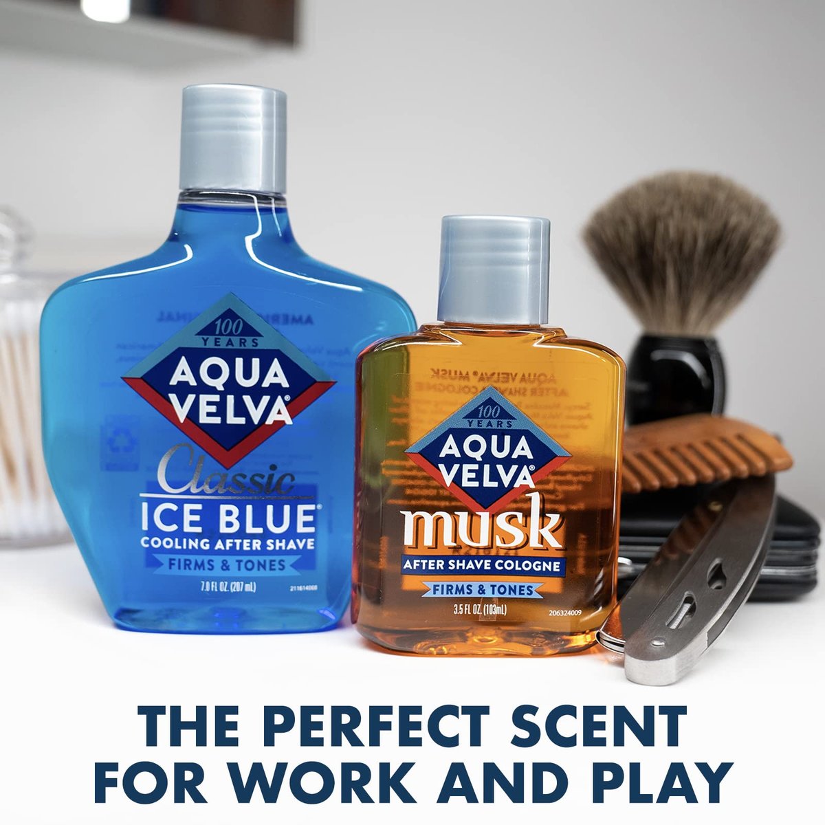 Aqua Velva Musk After Shave Lotion, 3.5 oz - Classic Scent for Sensitive Skin - görsel 6