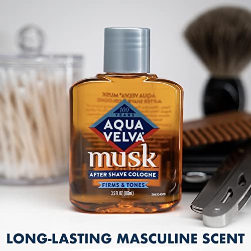 Aqua Velva Musk After Shave Lotion, 3.5 oz - Classic Scent for Sensitive Skin - görsel 3
