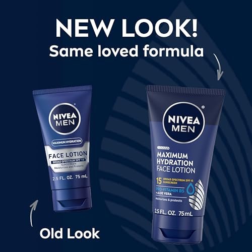 NIVEA MEN Maximum Hydration Face Lotion SPF 15 - 4 Pack of 2.5 Fl Oz Tubes Avelisse
