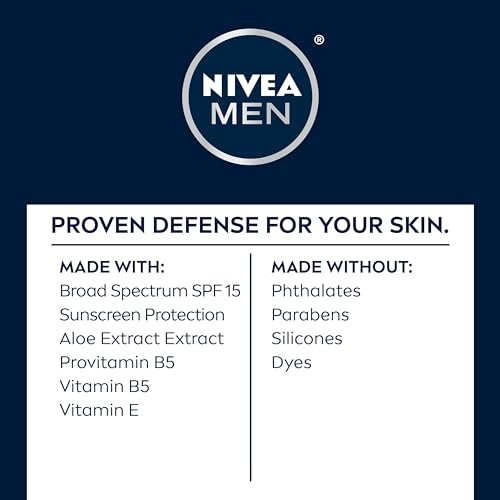 NIVEA MEN Maximum Hydration Face Lotion SPF 15 - 4 Pack of 2.5 Fl Oz Tubes Avelisse