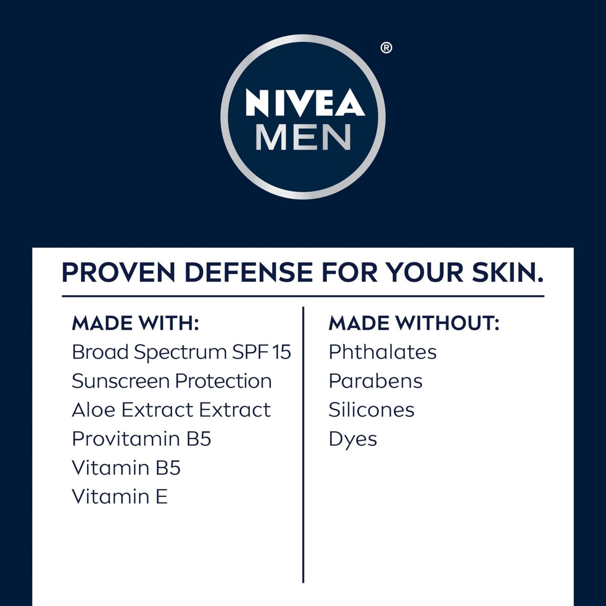 NIVEA MEN Maximum Hydration Face Lotion SPF 15 - 4 Pack of 2.5 Fl Oz Tubes Avelisse