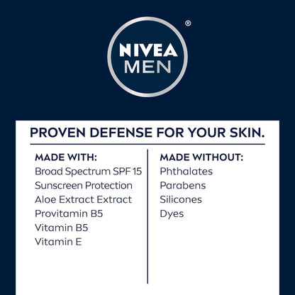 NIVEA MEN Maximum Hydration Face Lotion SPF 15 - 4 Pack of 2.5 Fl Oz Tubes Avelisse