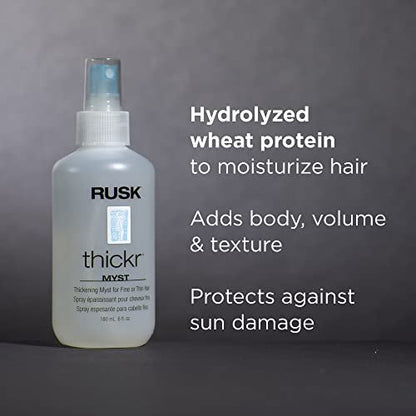RUSK Thickr Thickening Myst Spray - 6 Fl Oz | Volumizing Hair Spray for Fine Hair