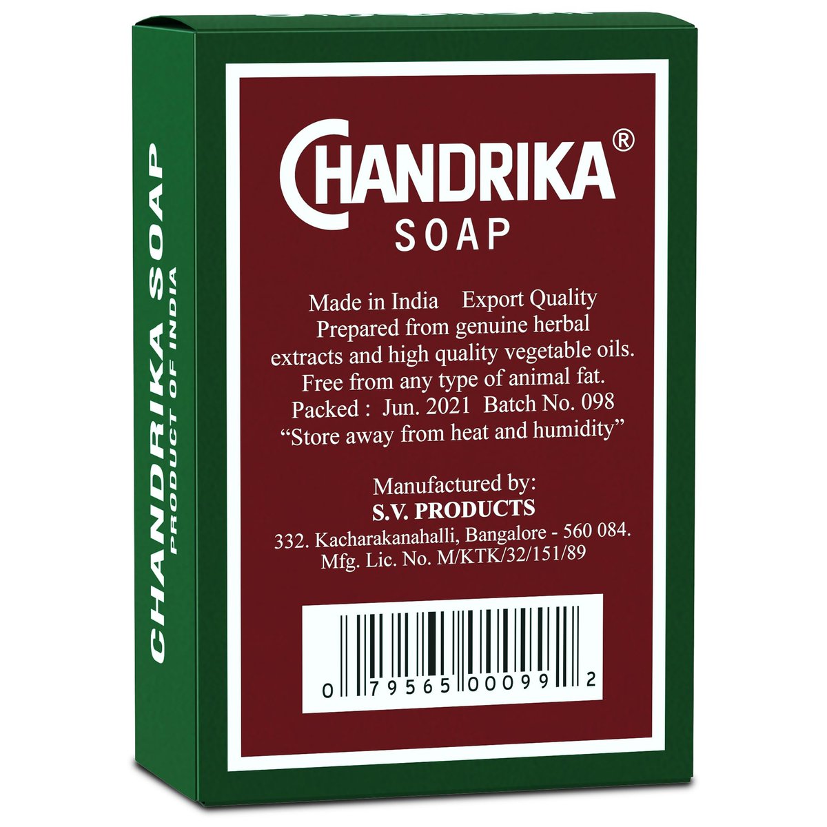 Chandrika Ayurvedic Bar Soap - Forest Green, Pack of 10 | Authentic Import - görsel 3