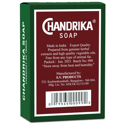 Chandrika Ayurvedic Bar Soap - Forest Green, Pack of 10 | Authentic Import