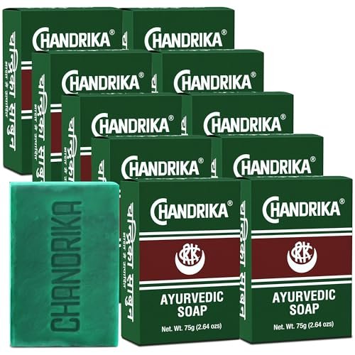 Chandrika Ayurvedic Bar Soap - Forest Green, Pack of 10 | Authentic Import - görsel 2