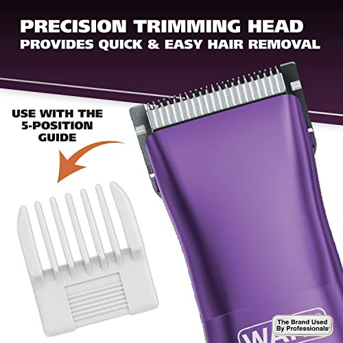 Wahl Pure Confidence Rechargeable Electric Trimmer, Shaver & Detailer – Precision Grooming for Face, Underarm, Eyebrows & Bikini Areas (Model 9865-100, Purple) Avelisse