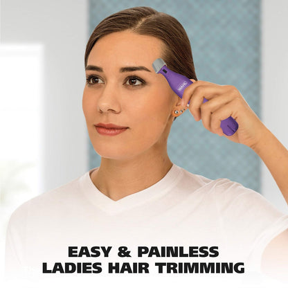 Wahl Pure Confidence Rechargeable Electric Trimmer, Shaver & Detailer – Precision Grooming for Face, Underarm, Eyebrows & Bikini Areas (Model 9865-100, Purple) Avelisse