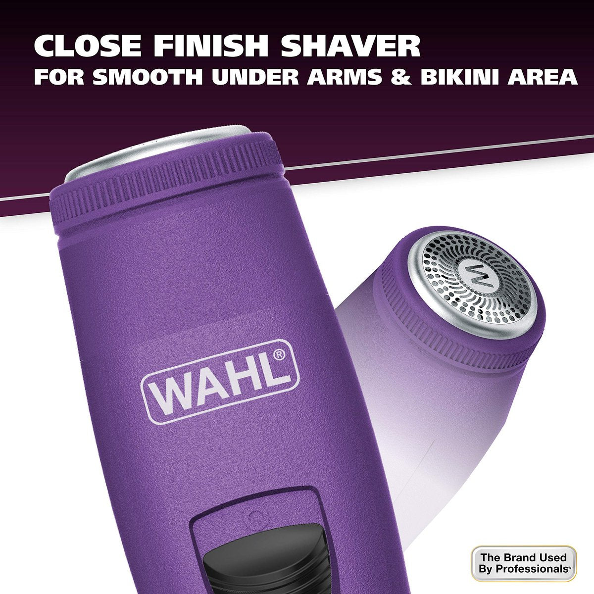 Wahl Pure Confidence Rechargeable Electric Trimmer, Shaver & Detailer – Precision Grooming for Face, Underarm, Eyebrows & Bikini Areas (Model 9865-100, Purple) Avelisse