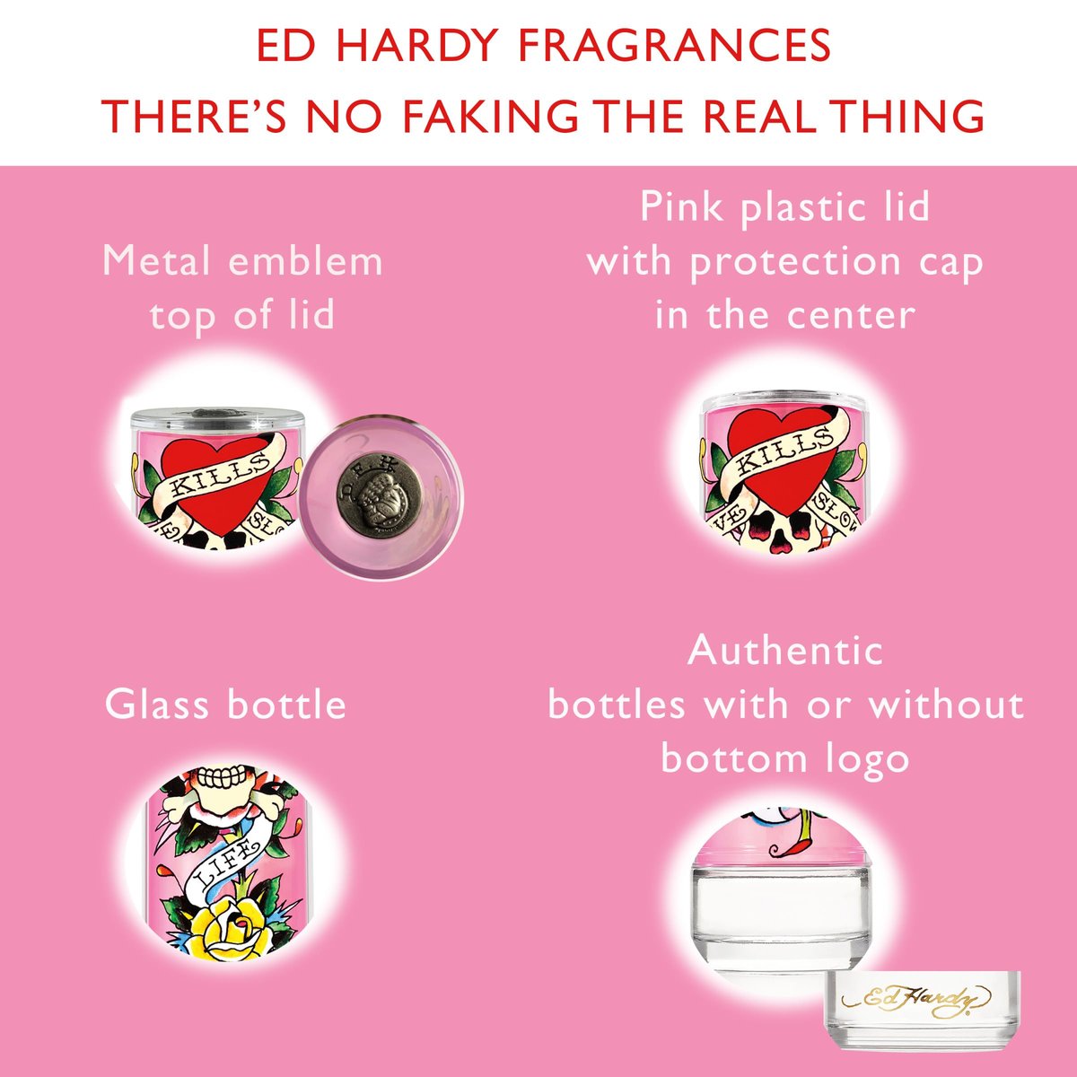 Ed Hardy Perfume for Women, Eau De Parfum Spray with Warm Amber Notes, 3.4 fl oz Avelisse