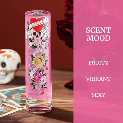 Ed Hardy Perfume for Women, Eau De Parfum Spray with Warm Amber Notes, 3.4 fl oz Avelisse