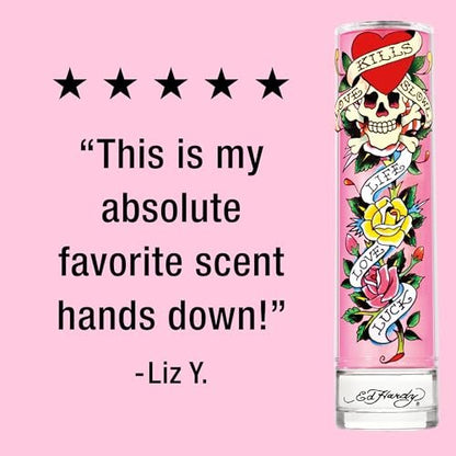 Ed Hardy Perfume for Women, Eau De Parfum Spray with Warm Amber Notes, 3.4 fl oz Avelisse