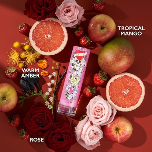 Ed Hardy Perfume for Women, Eau De Parfum Spray with Warm Amber Notes, 3.4 fl oz Avelisse