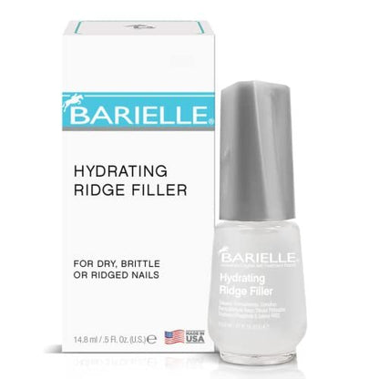 Barielle Hydrating Ridge Filler – Strengthening Base Coat for Dry, Brittle, Ridged Nails – 0.5 oz