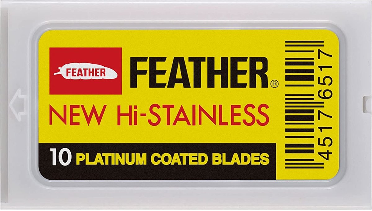 Feather Hi-Stainless Double Edge Razor Blades – 10 Count Pack for Precision Shaving - görsel 13