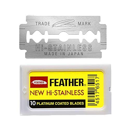 Feather Hi-Stainless Double Edge Razor Blades – 10 Count Pack for Precision Shaving - görsel 2