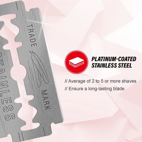 Feather Hi-Stainless Double Edge Razor Blades – 10 Count Pack for Precision Shaving - görsel 8