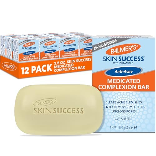 Palmer's Skin Success Eventone Medicated Anti-Acne Complexion Soap Bar, 3.5 oz (Pack of 12) Avelisse