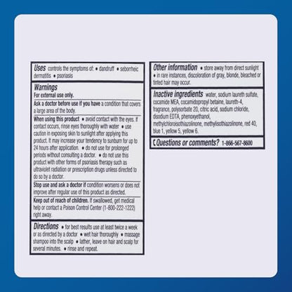Major Thera-Gel Therapeutic Shampoo - Original Strength - Coal Tar 0.50% - Controls Seborrheic Dermatitis, Psoriasis & Dandruff - 8.5 Fl Oz