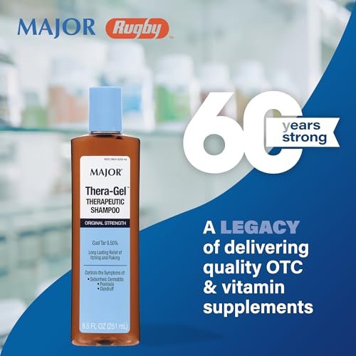 Major Thera-Gel Therapeutic Shampoo - Original Strength - Coal Tar 0.50% - Controls Seborrheic Dermatitis, Psoriasis & Dandruff - 8.5 Fl Oz - görsel 12