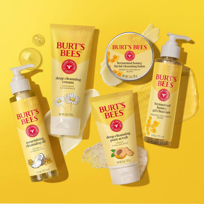 Burt's Bees Deep Facial Cleansing Cream, All Natural Face Wash with Chamomile, 6 Ounce (Pack of 3) Avelisse