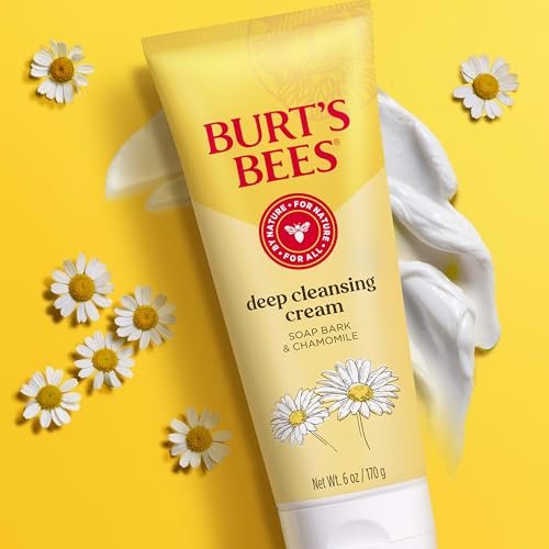 Burt's Bees Deep Facial Cleansing Cream, All Natural Face Wash with Chamomile, 6 Ounce (Pack of 3) Avelisse