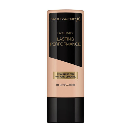 Max Factor Lasting Performance Foundation 106 Natural Beige 35ml - Long-Lasting, Lightweight Coverage