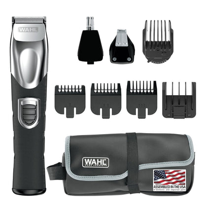 Wahl USA Rechargeable Lithium Ion All in One Beard Trimmer for Men with Detail and Ear & Nose Hair Trimmer Attachment – Model 9854-600B Avelisse