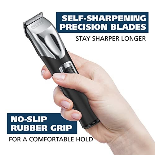 Wahl USA Rechargeable Lithium Ion All in One Beard Trimmer for Men with Detail and Ear & Nose Hair Trimmer Attachment – Model 9854-600B Avelisse
