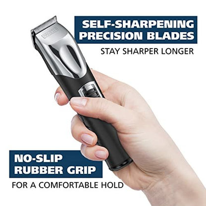 Wahl USA Rechargeable Lithium Ion All in One Beard Trimmer for Men with Detail and Ear & Nose Hair Trimmer Attachment – Model 9854-600B Avelisse