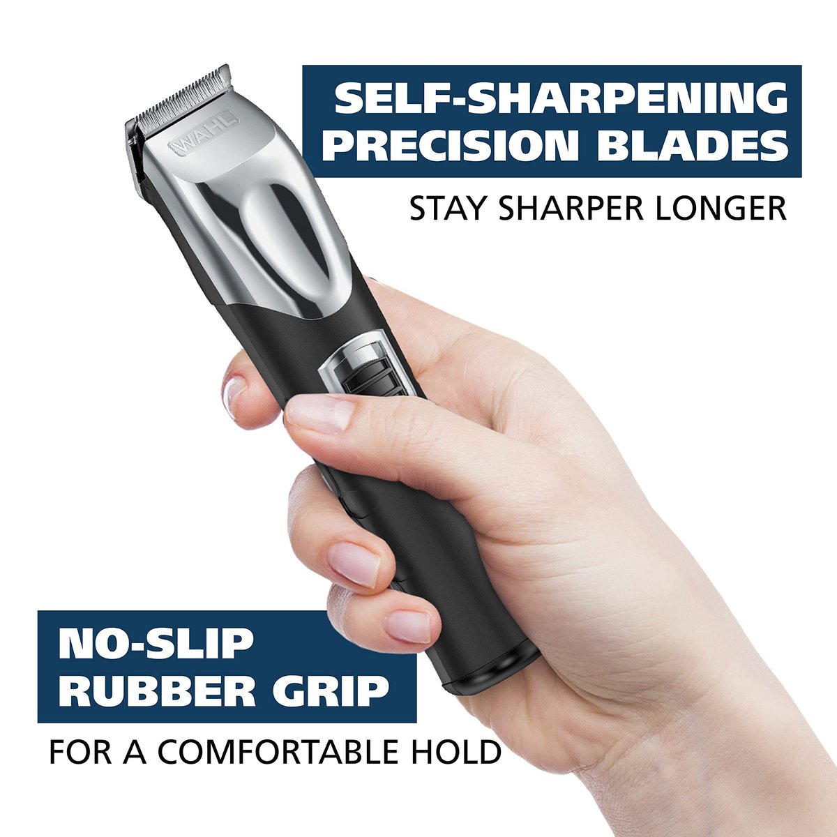 Wahl USA Rechargeable Lithium Ion All in One Beard Trimmer for Men with Detail and Ear & Nose Hair Trimmer Attachment – Model 9854-600B Avelisse