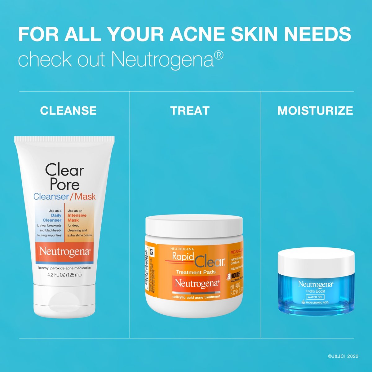 Neutrogena Clear Pore 2-in-1 Facial Cleanser & Face Mask with Benzoyl Peroxide, 4.2 fl. oz (Pack of 3) Avelisse