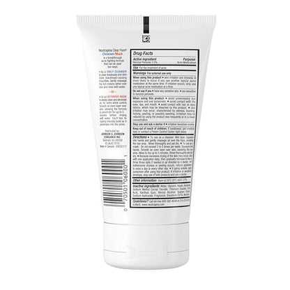 Neutrogena Clear Pore 2-in-1 Facial Cleanser & Face Mask with Benzoyl Peroxide, 4.2 fl. oz (Pack of 3) Avelisse