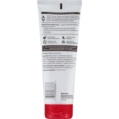 Eucerin Skin Calming Cream - Full Body Lotion for Dry, Itchy Skin, Natural Oatmeal Enriched - 8 oz. Tube (Pack of 3) Avelisse