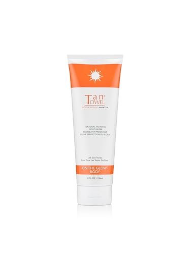 Tan Towel On The Glow Body Moisturizer - Gradual Self-Tanner for Natural-Looking Tan, 8 Fl Oz Avelisse