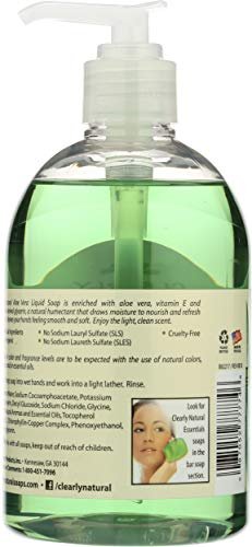 Clearly Natural Liquid Hand Soap with Aloe Vera - 12 oz, Gentle & Moisturizing Hand Wash