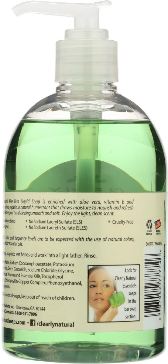 Clearly Natural Liquid Hand Soap with Aloe Vera - 12 oz, Gentle & Moisturizing Hand Wash - görsel 4