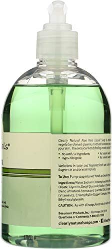 Clearly Natural Liquid Hand Soap with Aloe Vera - 12 oz, Gentle & Moisturizing Hand Wash - görsel 9