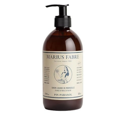 Marius Fabre Savon De Marseille Liquid Soap – Stone Pine, 16.9 Fl Oz | Natural French Hand Wash & Body Wash