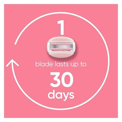 Gillette Venus ComfortGlide White Tea Women's Razor Refills, 4 Count - Fits Venus Handles, Built-in Shave Gel Bars Avelisse