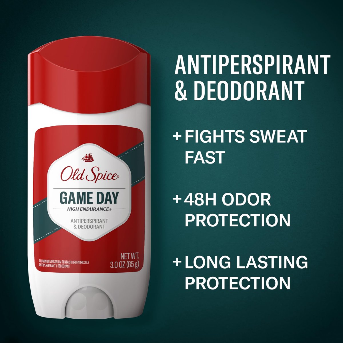 Old Spice High Endurance Antiperspirant & Deodorant for Men, Game Day Long Lasting Stick, 3 oz (Pack of 6) Avelisse