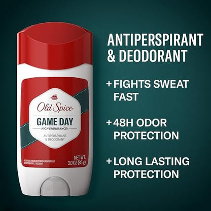 Old Spice High Endurance Antiperspirant & Deodorant for Men, Game Day Long Lasting Stick, 3 oz (Pack of 6) Avelisse